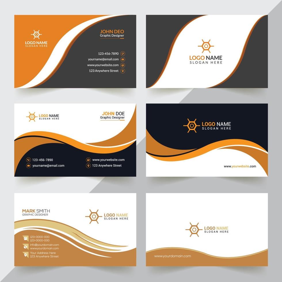 Business Card Design Template vector