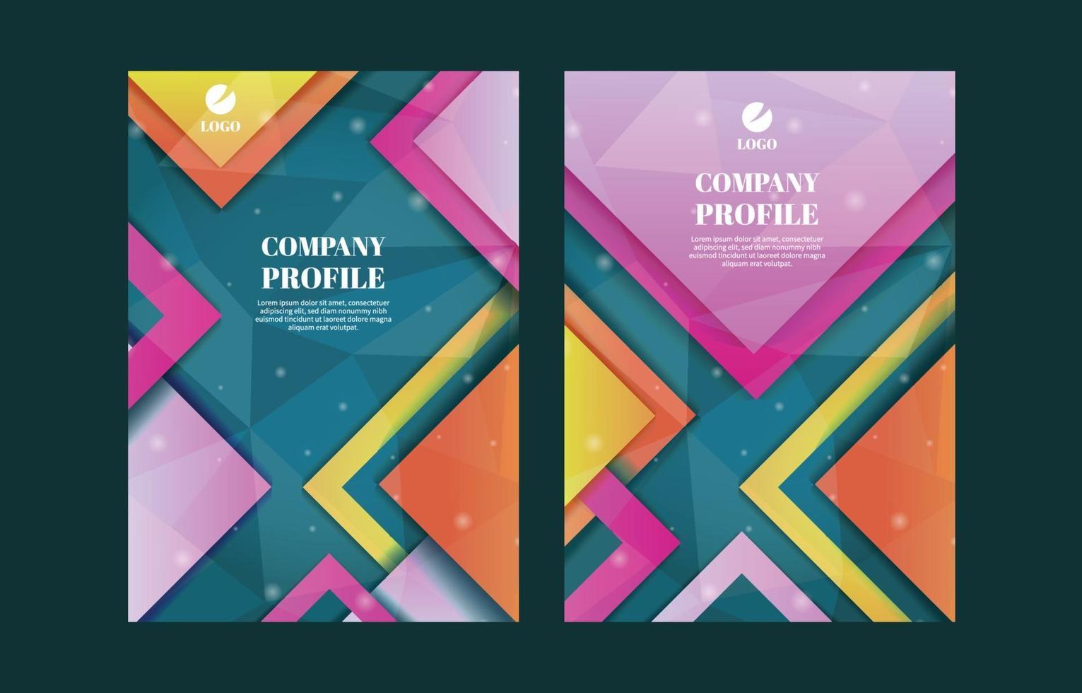 Company Profile Background Template Set vector