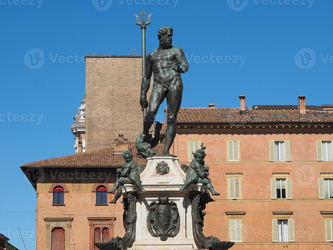 Fontana del Nettuno Neptune Fountain in Bologna photo