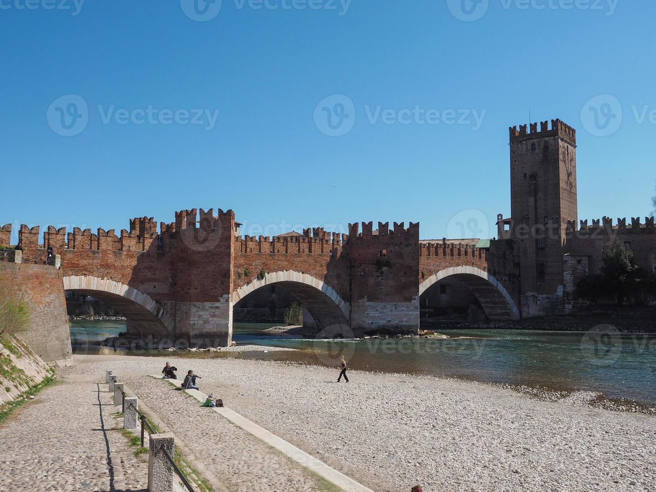 Castelvecchio Bridge aka Scaliger Bridge in Verona photo