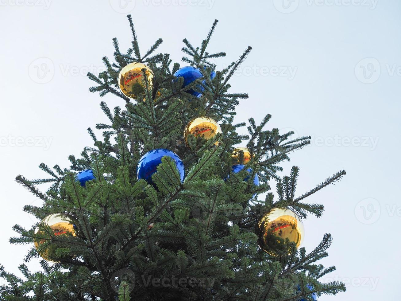 Christmas tree with baubles photo