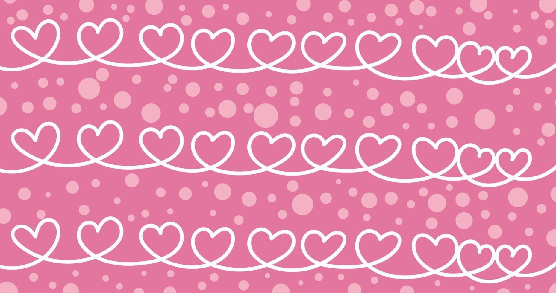 Seamless pattern with hearts. Vector romantic background.