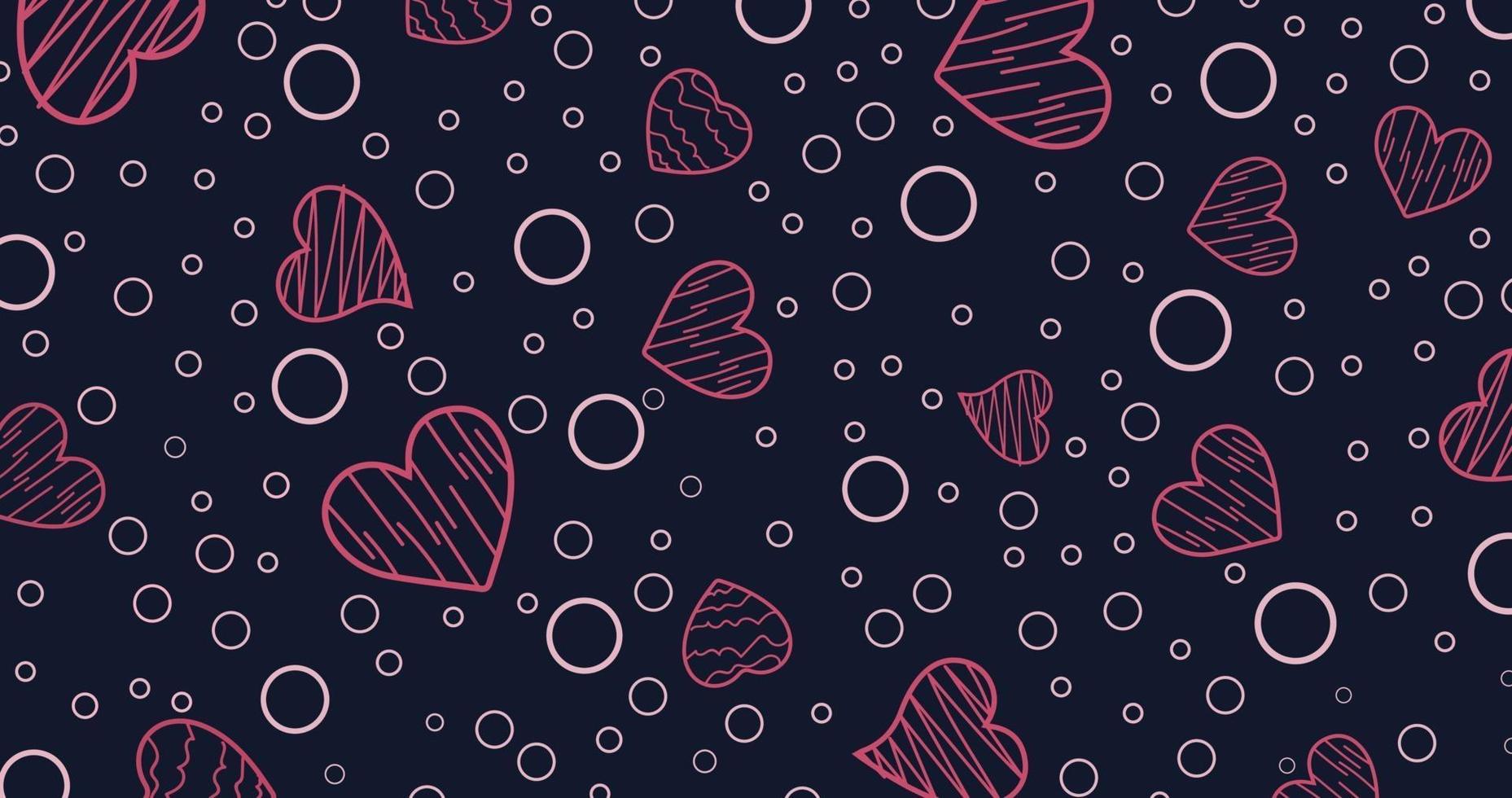 Seamless pattern with hearts. Vector romantic background.