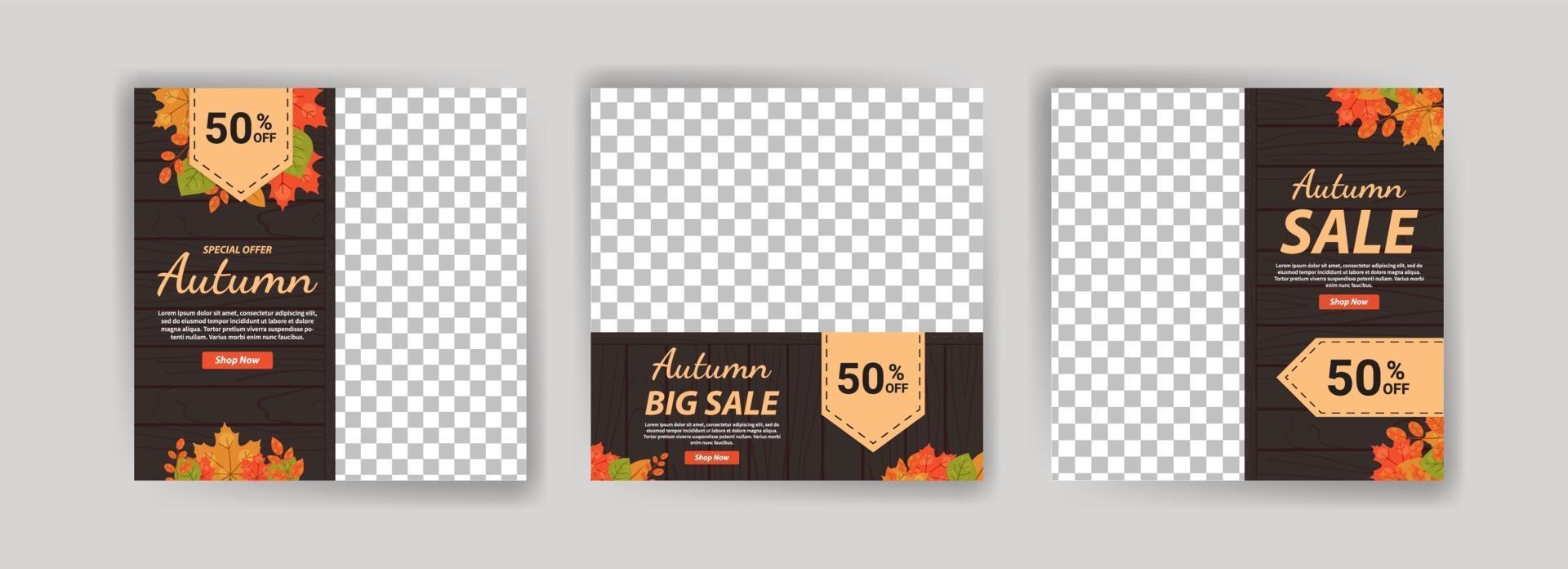 Autumn sale. Autumn big sale. Autumn mega sale. vector