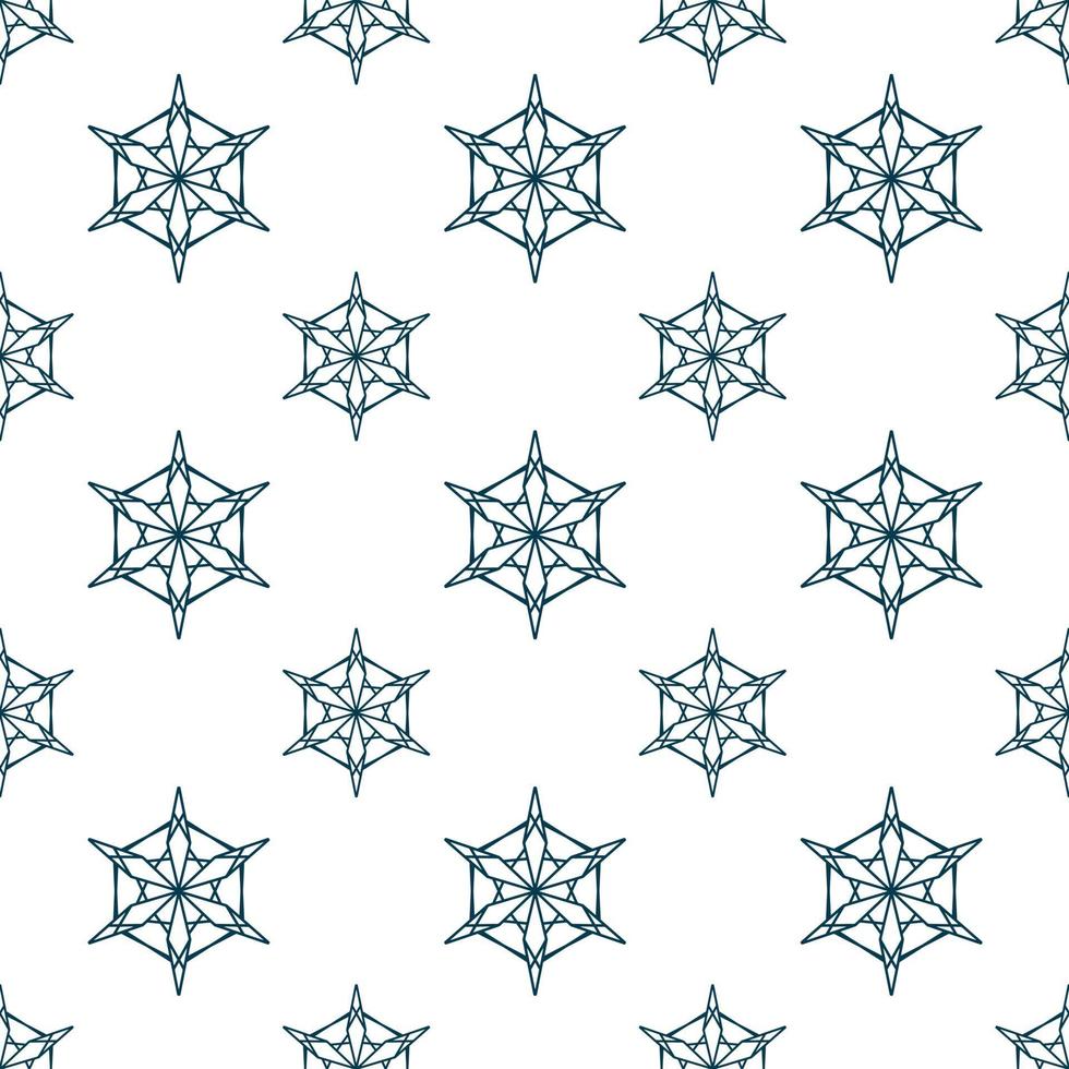Hand drawn seamless repeat pattern in single color vector