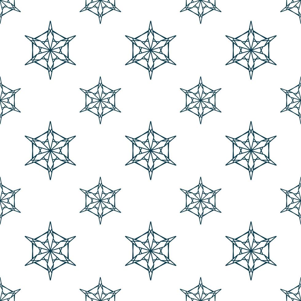 Hand drawn seamless repeat pattern in single color vector