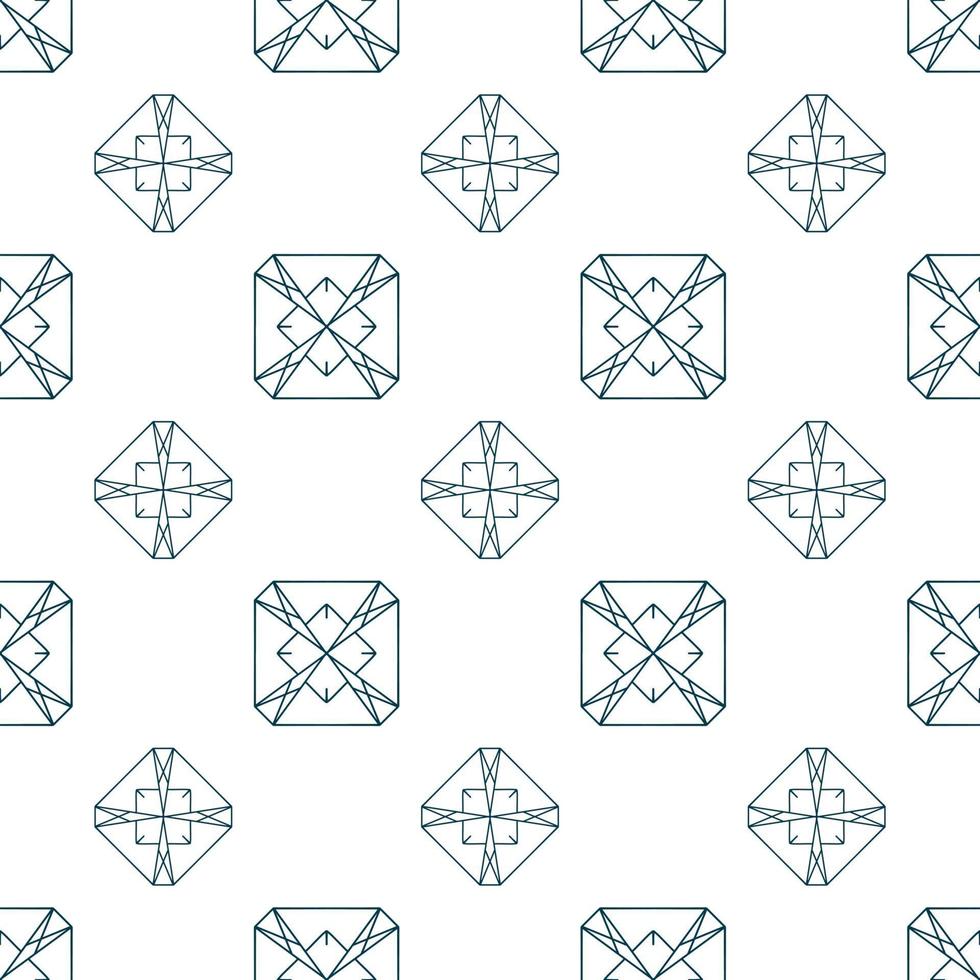 Hand drawn seamless repeat pattern in single color vector