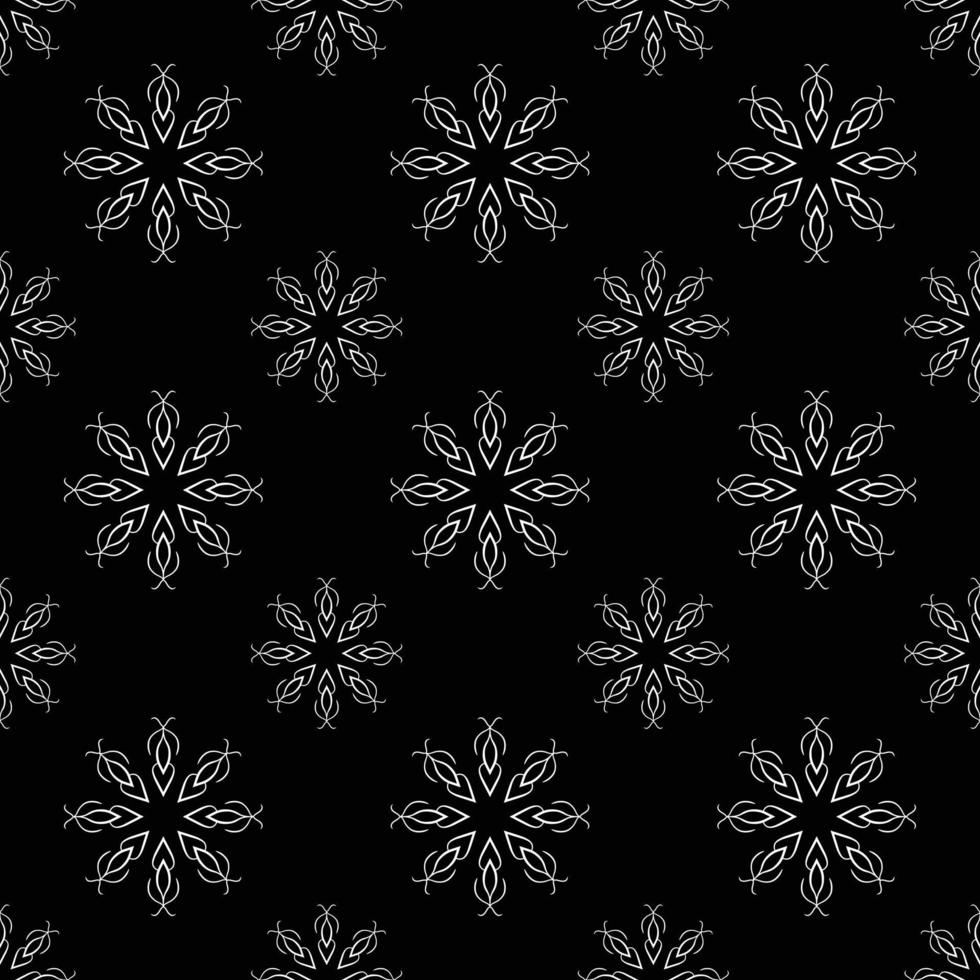 Hand drawn seamless repeat pattern in single color vector