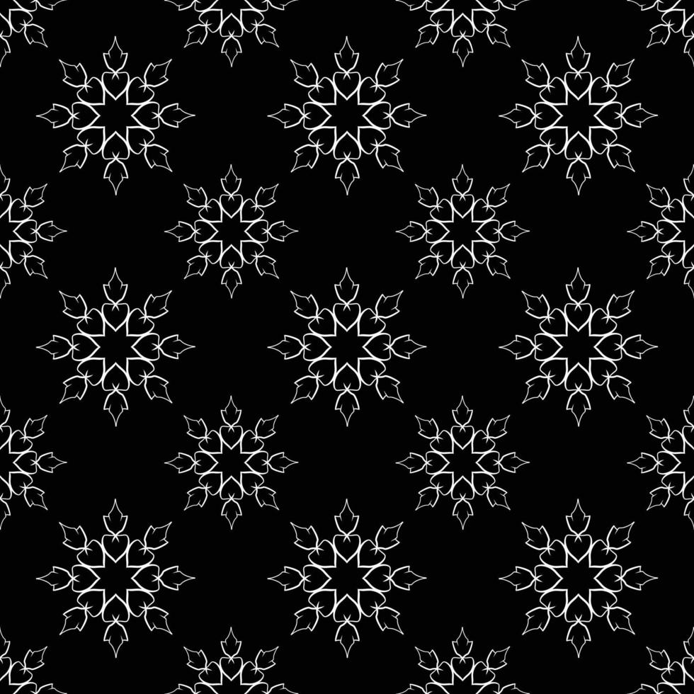 Hand drawn seamless repeat pattern in single color vector