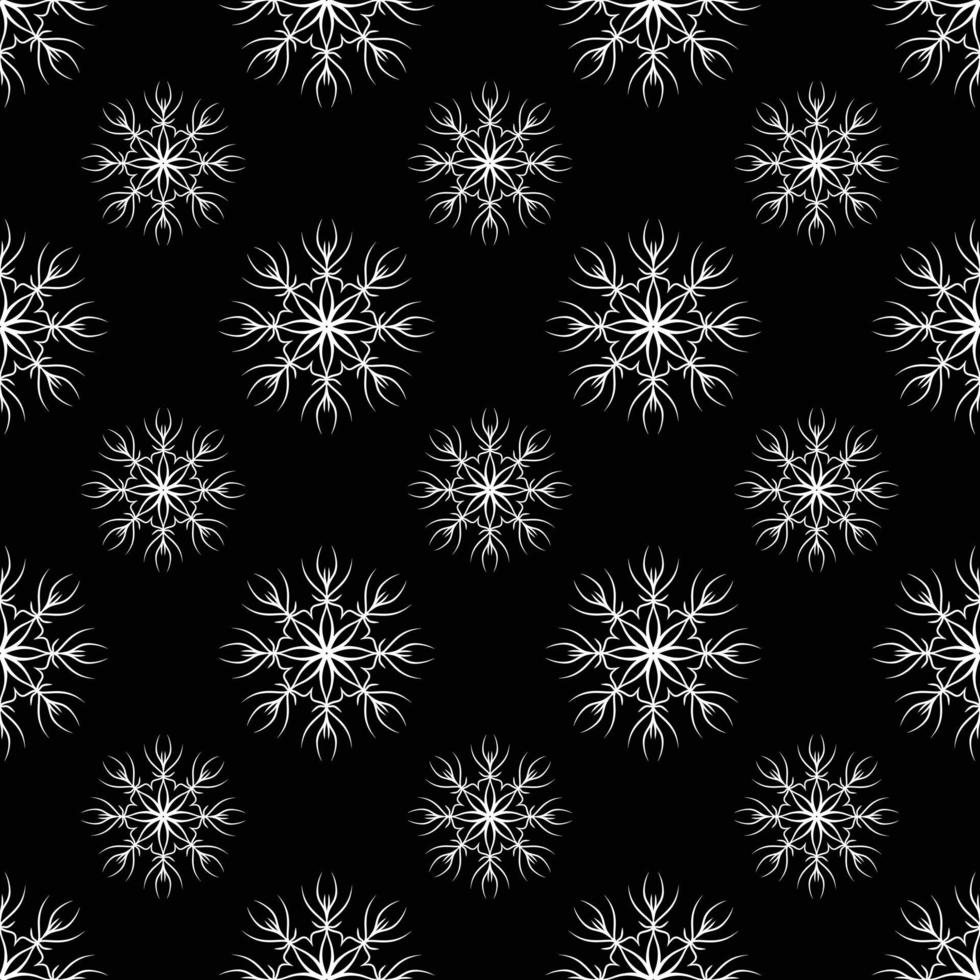 Hand drawn seamless repeat pattern in single color vector