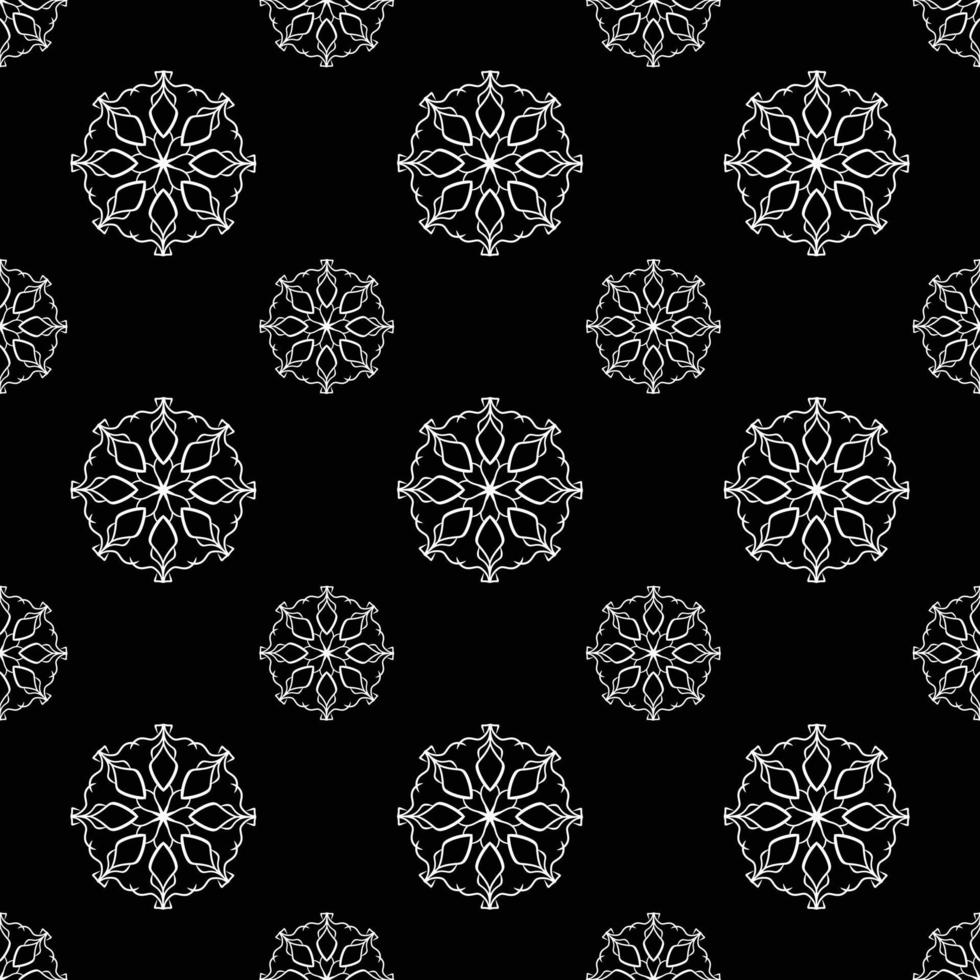 Hand drawn seamless repeat pattern in single color vector