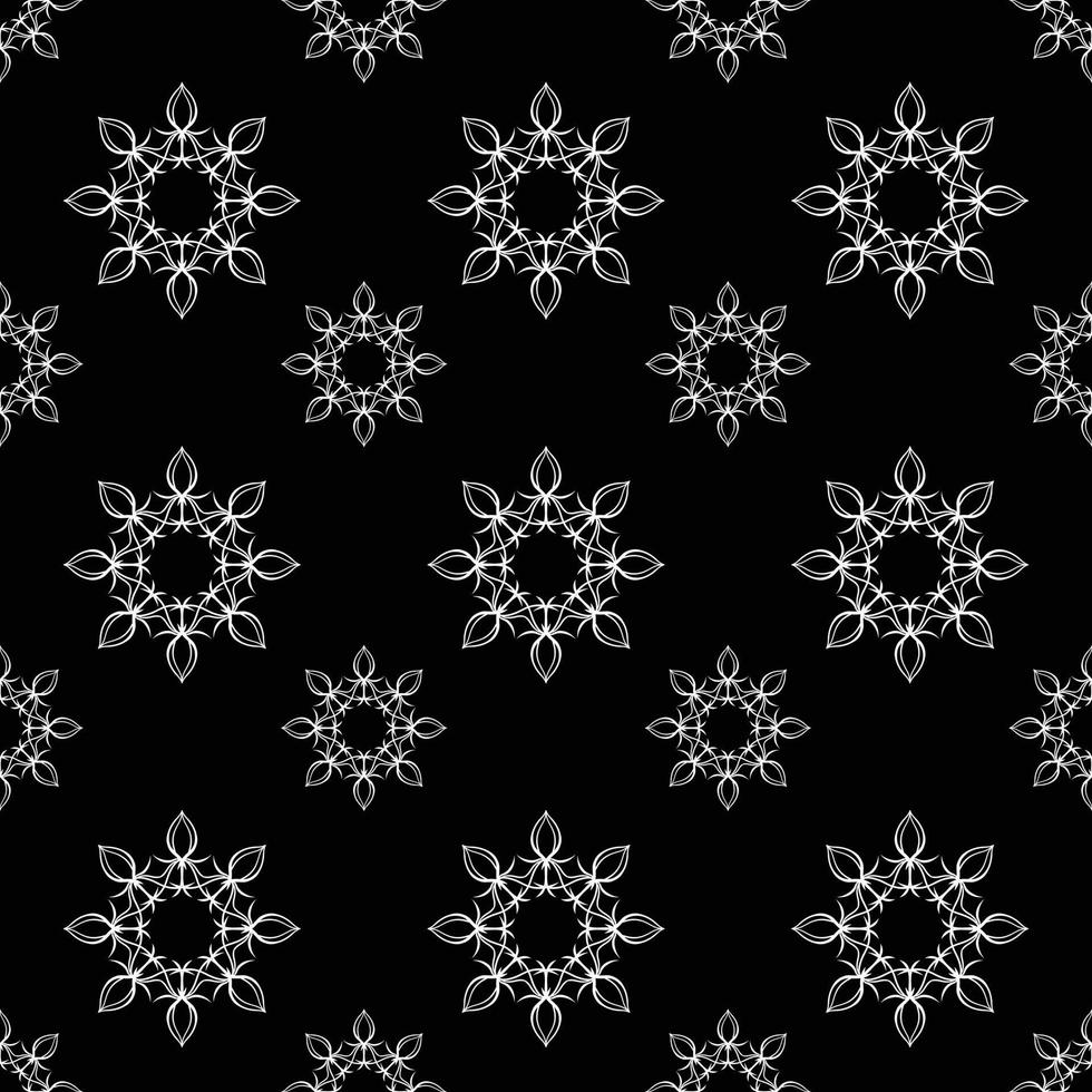 Hand drawn seamless repeat pattern in single color vector