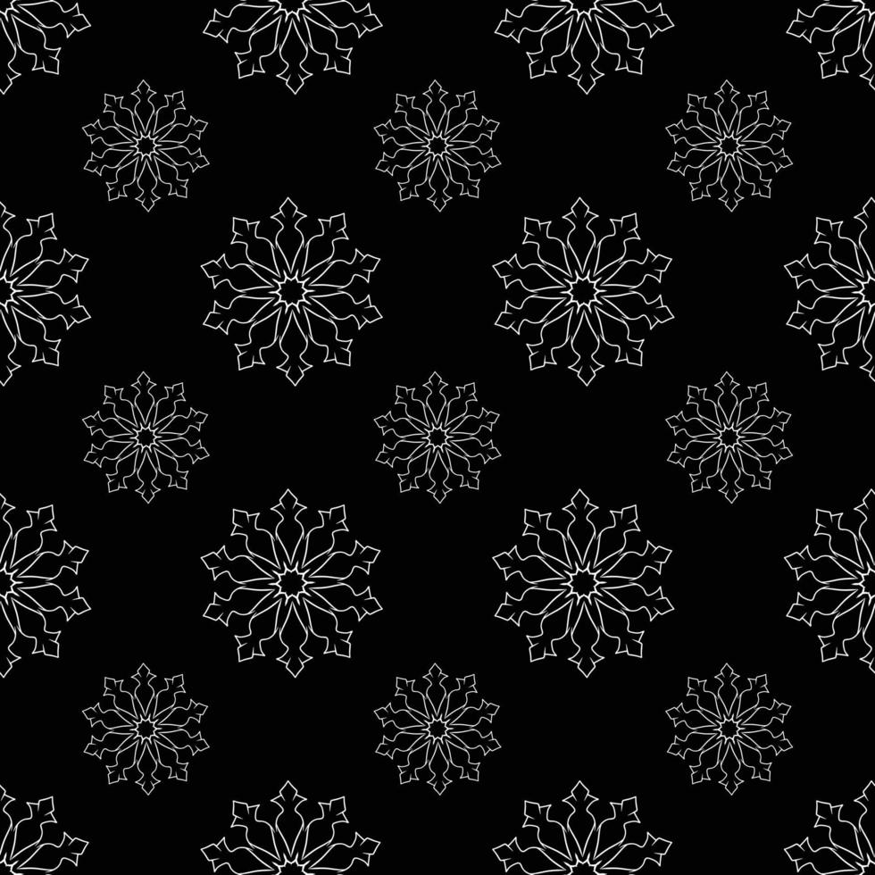 Hand drawn seamless repeat pattern in single color vector