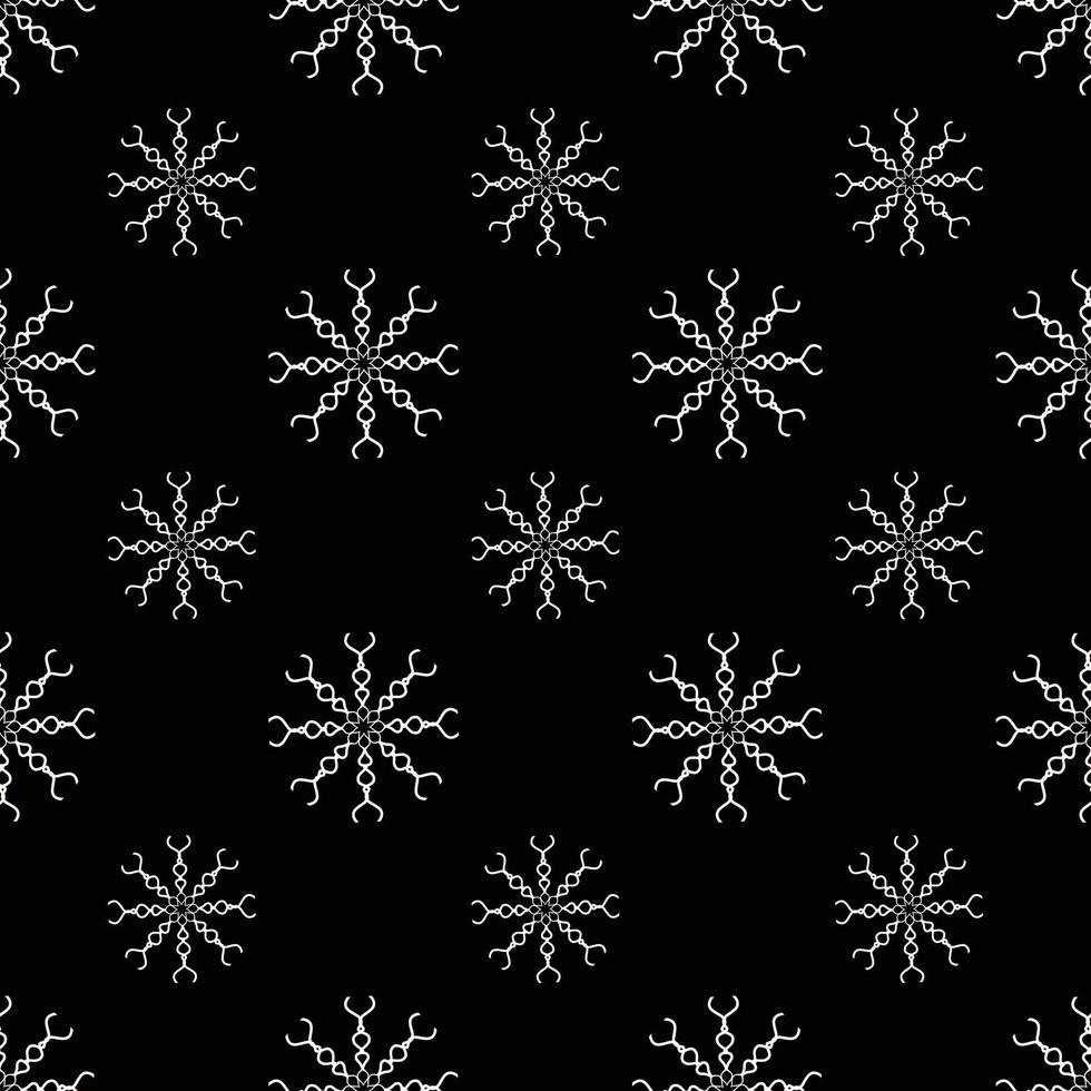 Hand drawn seamless repeat pattern in single color vector