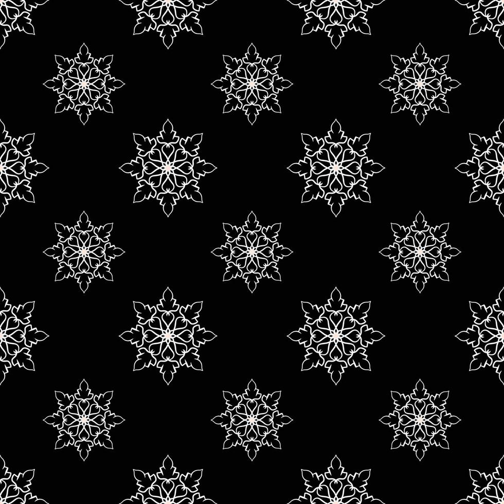 Hand drawn seamless repeat pattern in single color vector