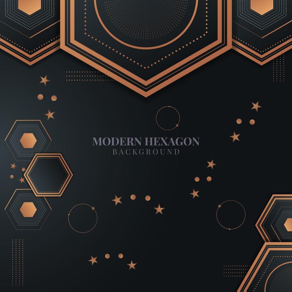 luxury hexagon background 01 vector