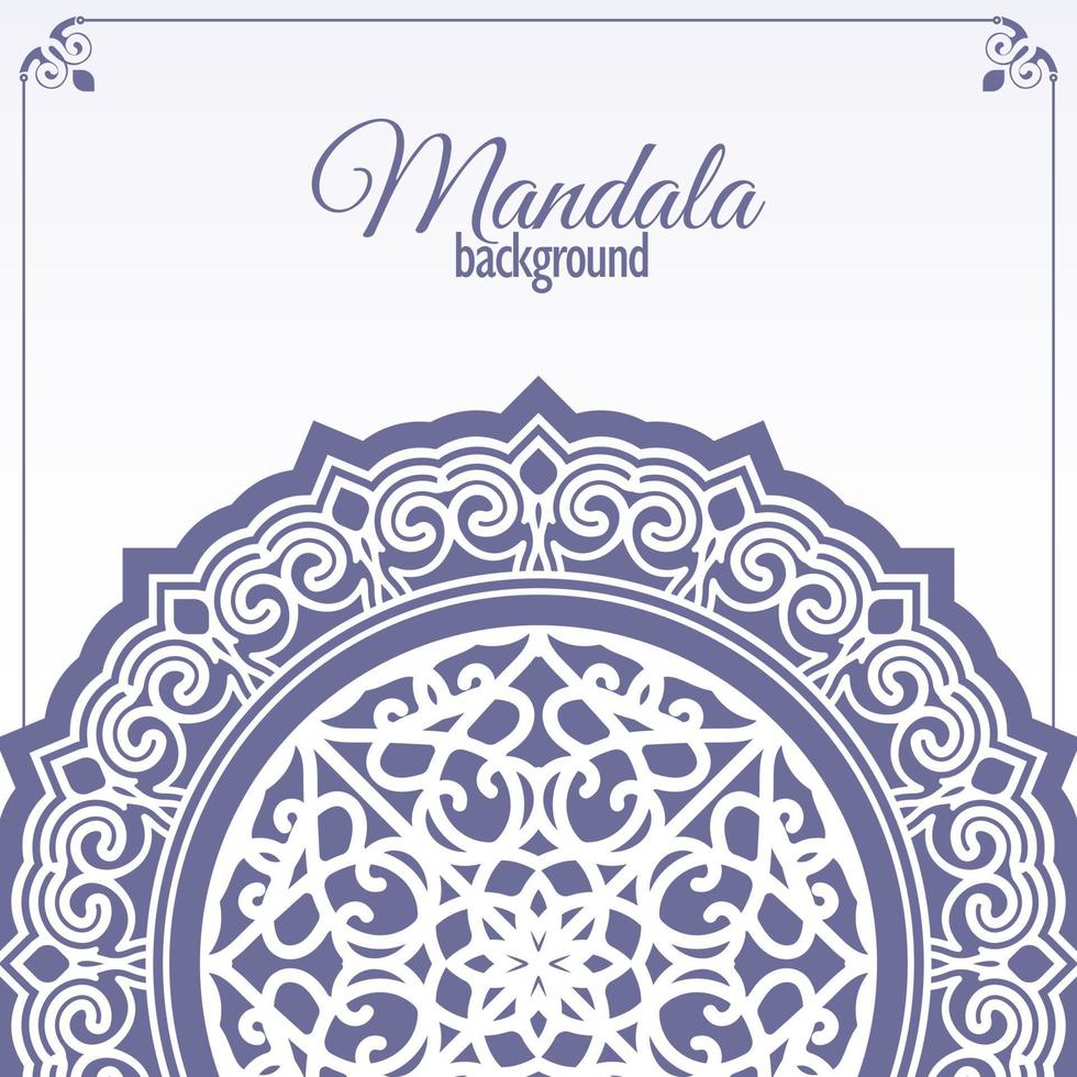Blue mandala background concept vector
