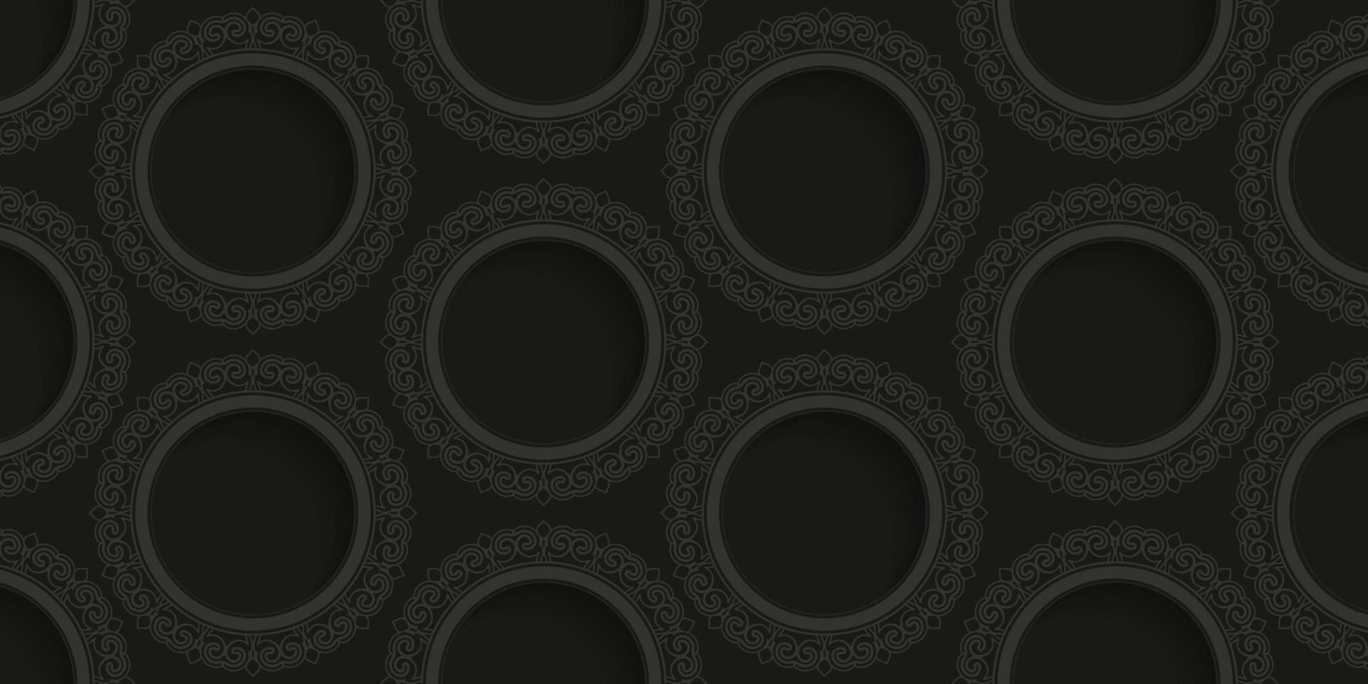 fondo de ornamento de patrón de borde oscuro vector