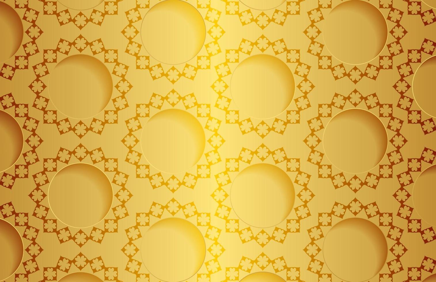 Luxury gold border pattern background vector