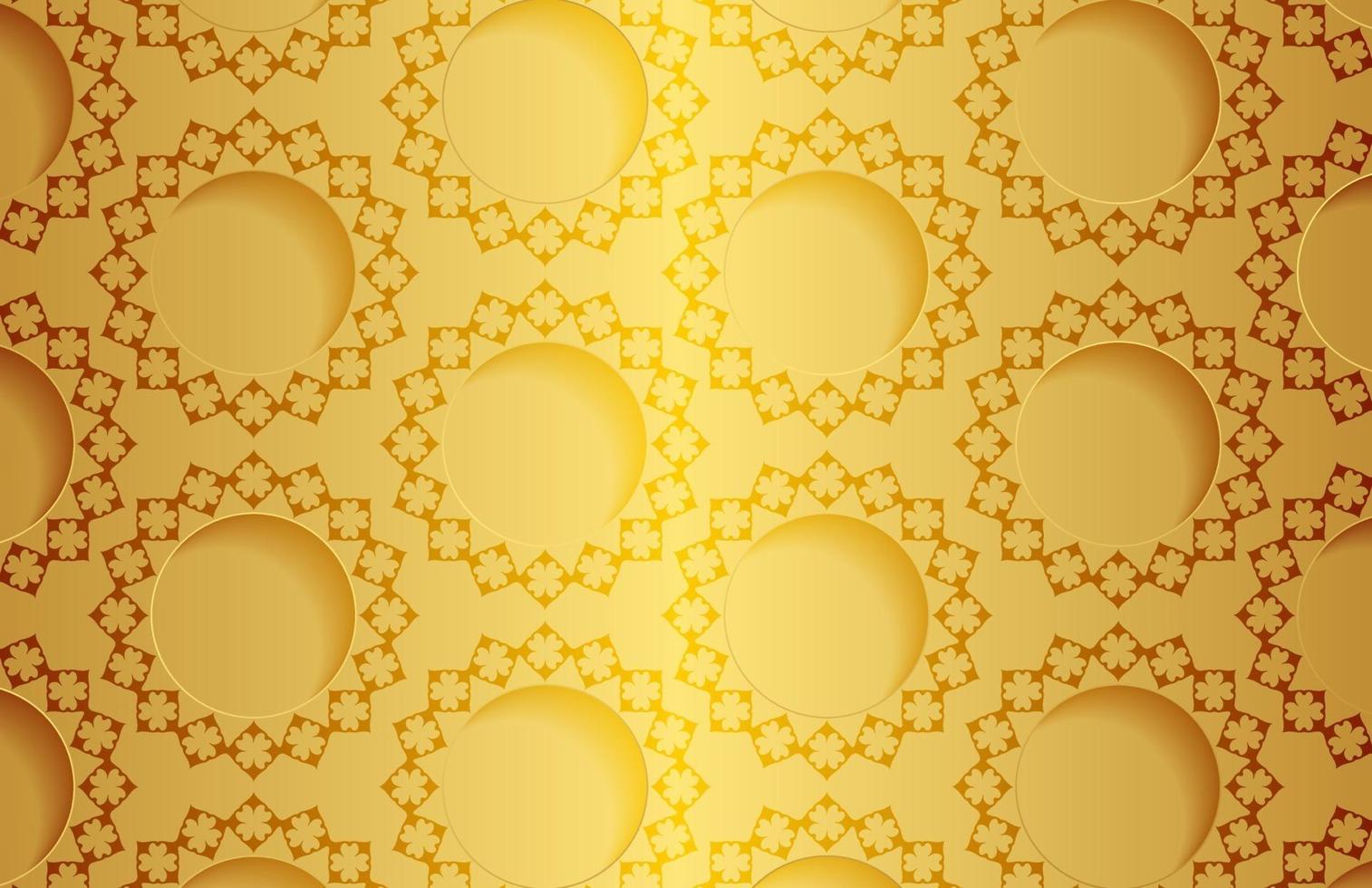 fondo de patrón de borde dorado de lujo vector