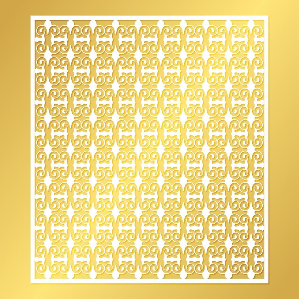 seamless die cut decorative pattern template vector