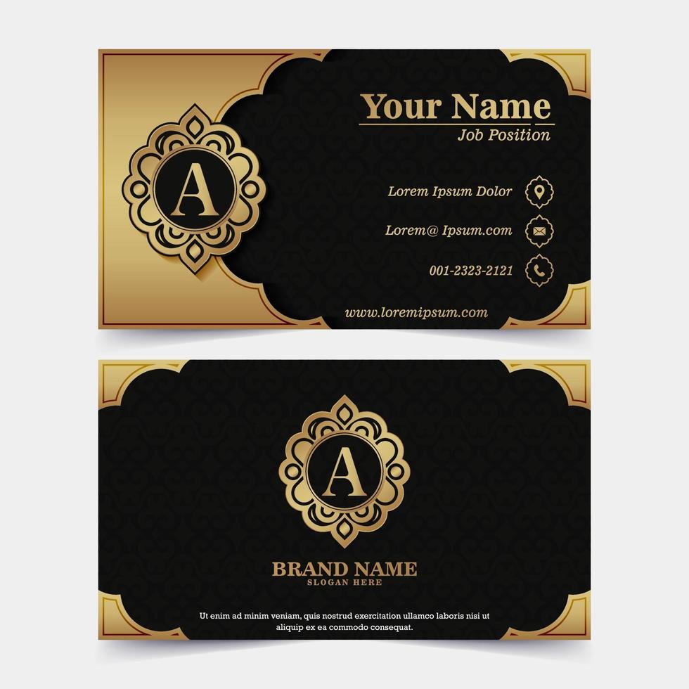 Luxury ornamental logos and business cards template vector