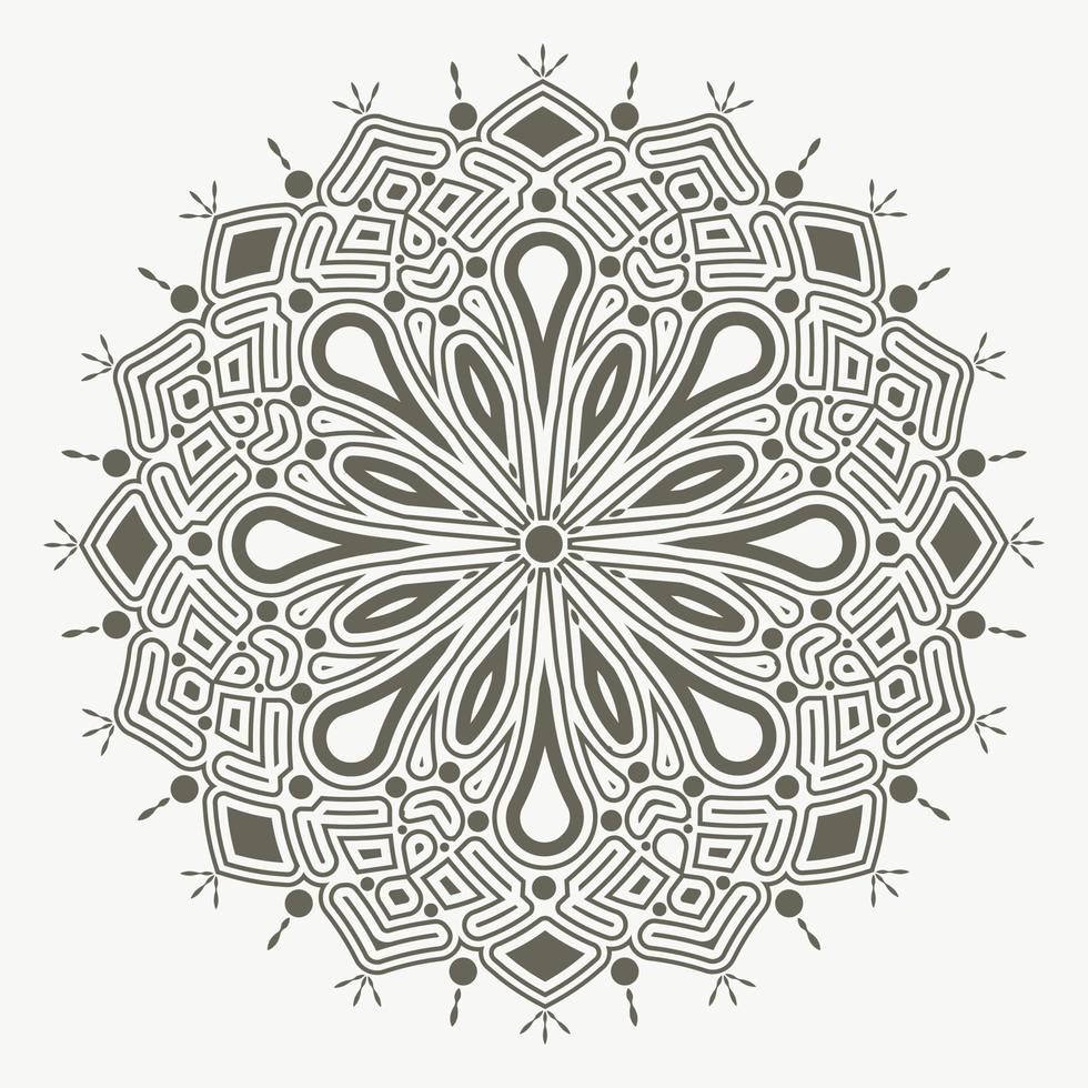 plantilla de diseño de fondo plano mandala vector