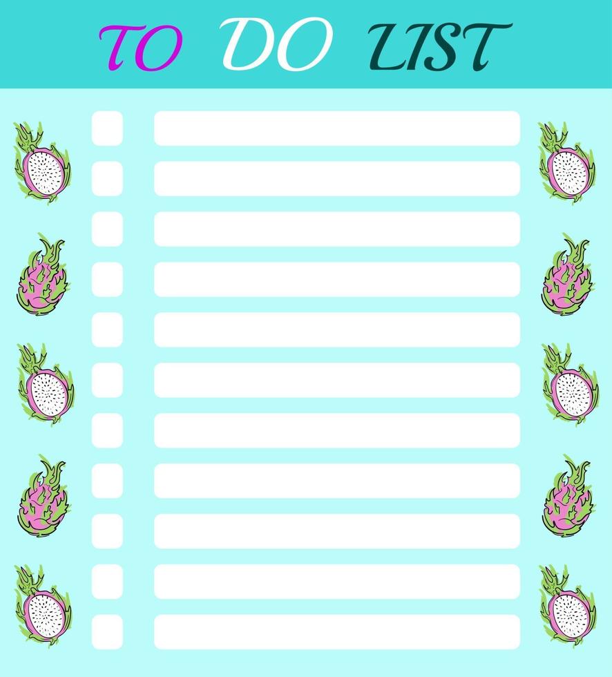 Weekly, daily planner, note paper, to-do list vector