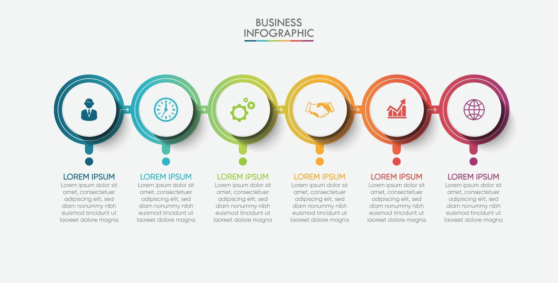 presentación plantilla de infografía empresarial vector