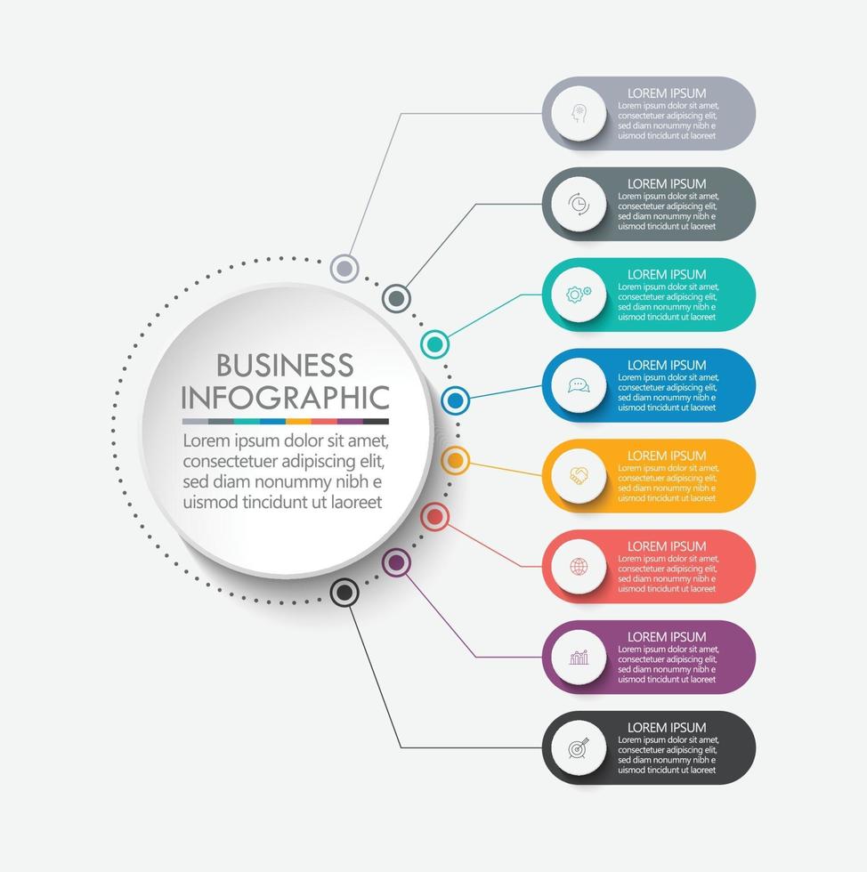 presentación plantilla de infografía empresarial vector