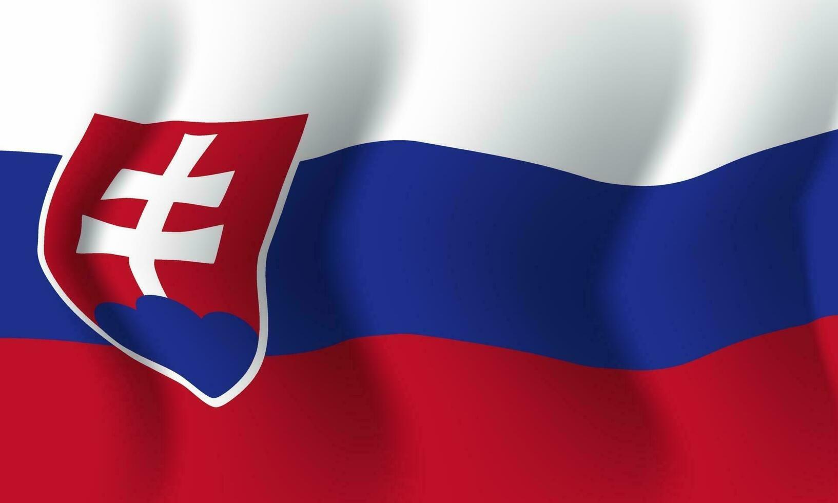 Background waving in the wind Slovakia flag. Background vector