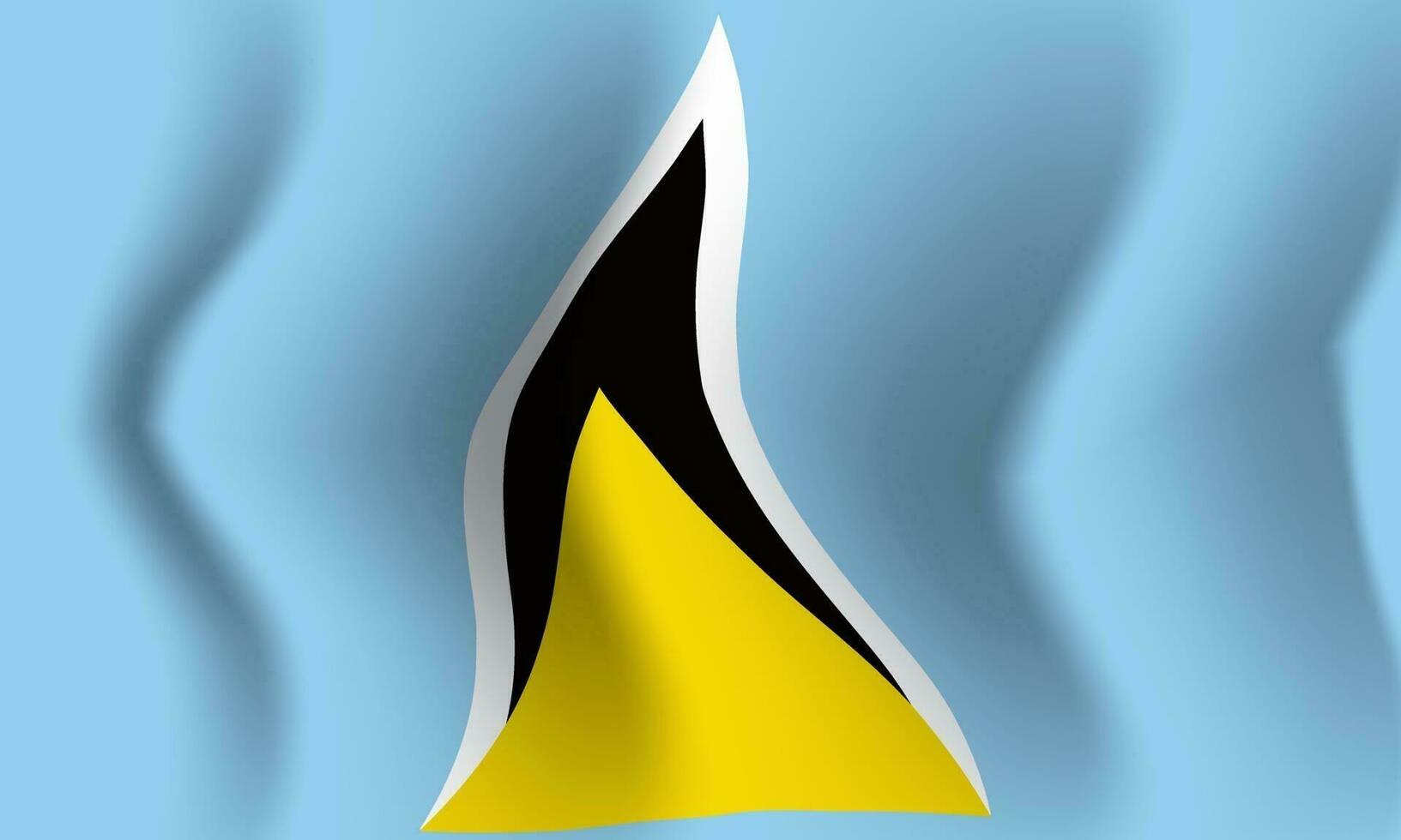 Background waving in the wind Saint Lucia flag. Background for patriot vector