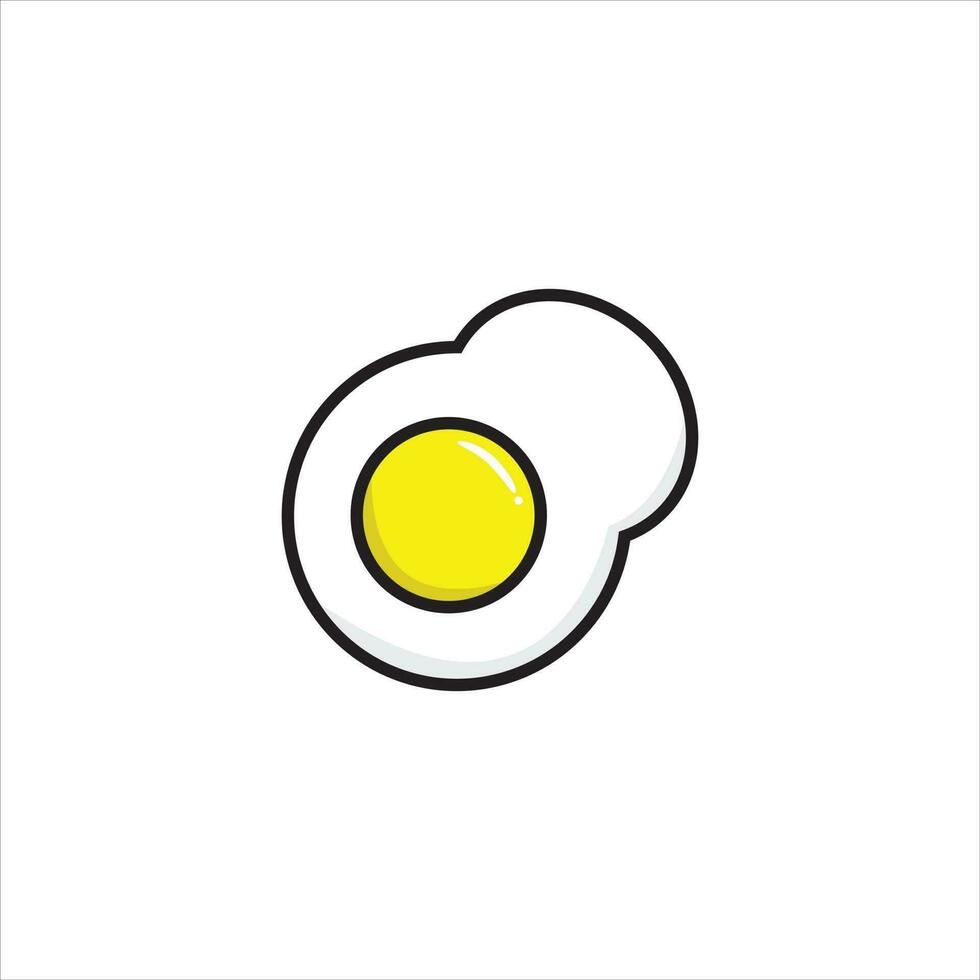 Fried Egg Icon. Fried Egg Logo. Vector Illustration. Isolated