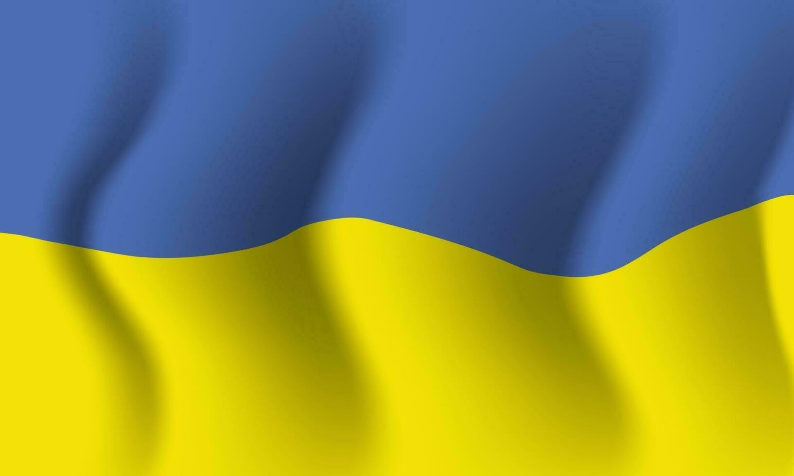 Background waving in the wind Ukraine flag. Background vector