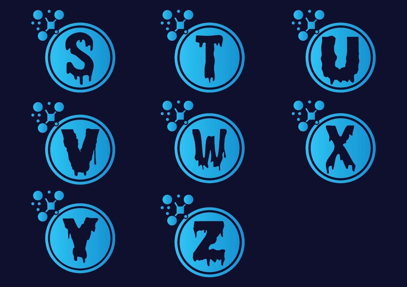 S to Z modern technology new logo design vector