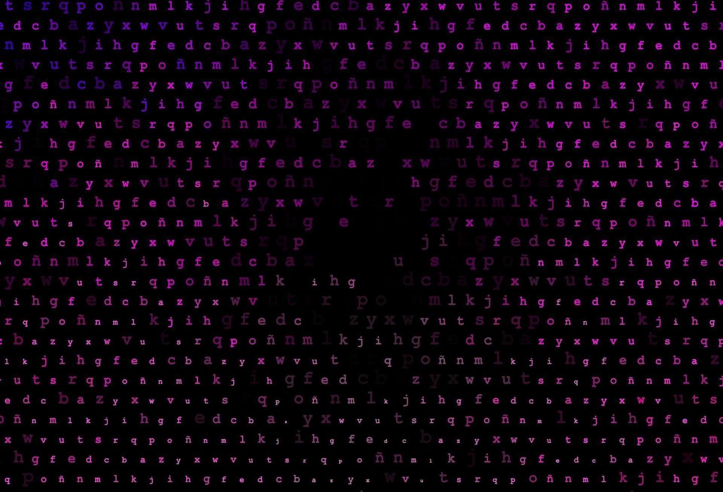 Dark pink vector texture with ABC characters.