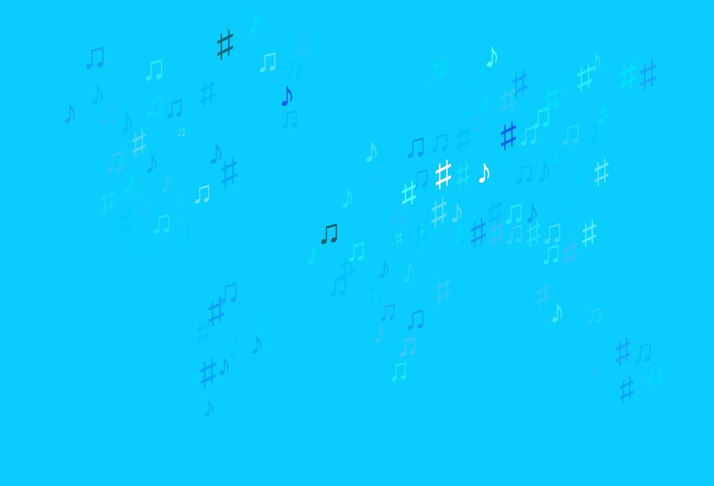 Light BLUE vector pattern with music elements.