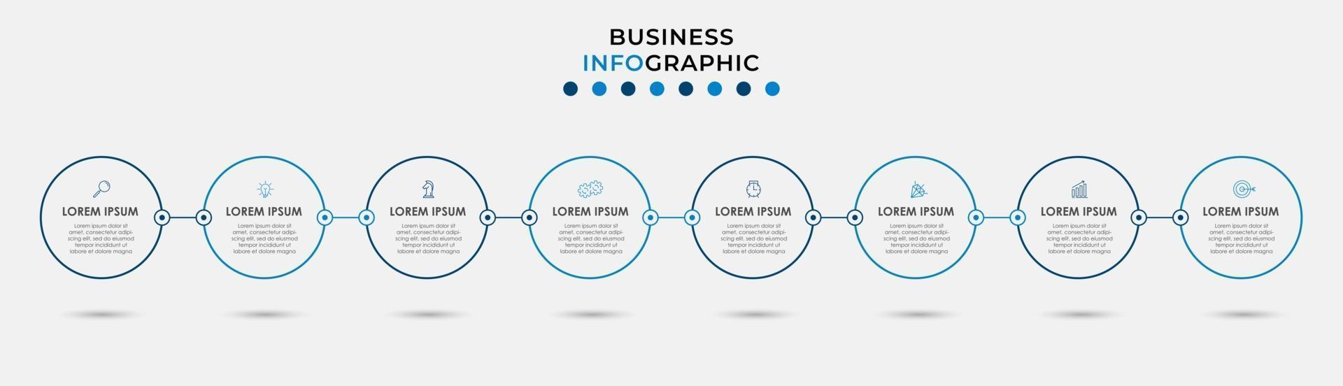 Infographic design template with icons and 8 options or steps vector