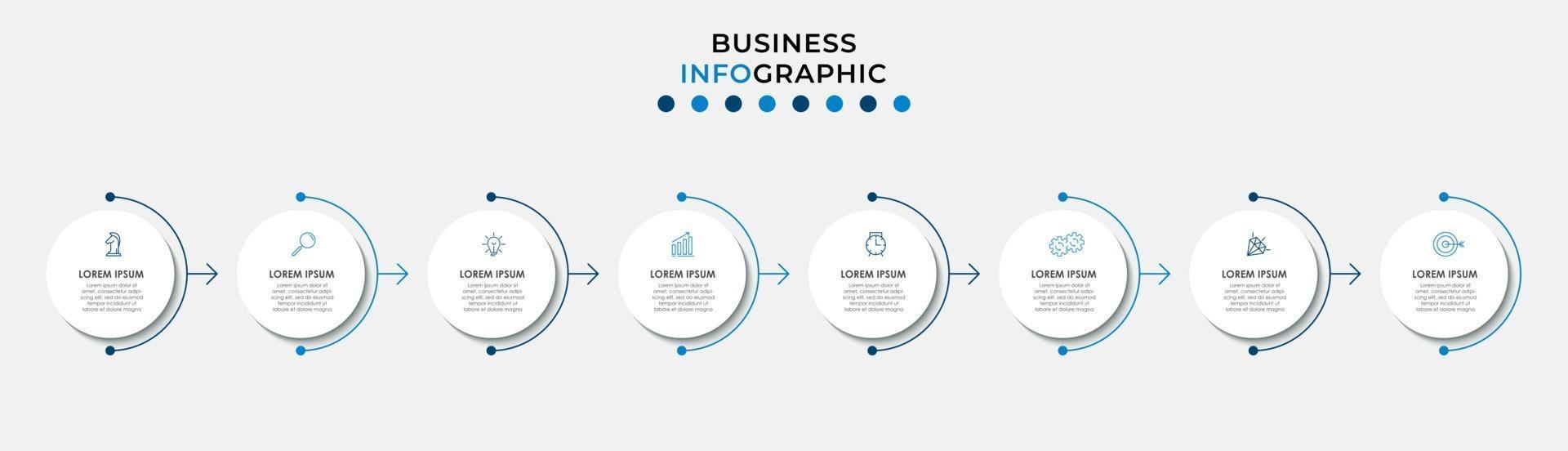 Infographic design template with icons and 8 options or steps vector
