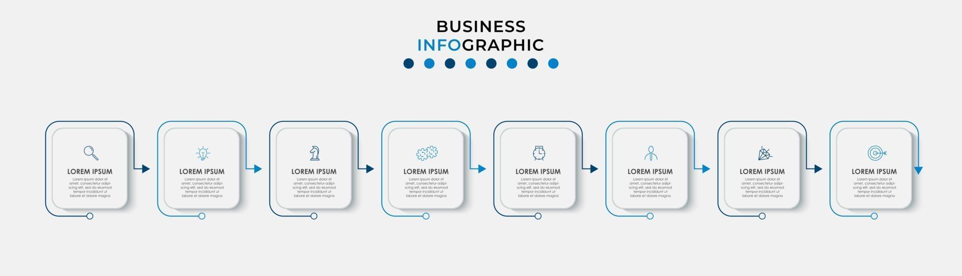 Infographic design template with icons and 8 options or steps vector