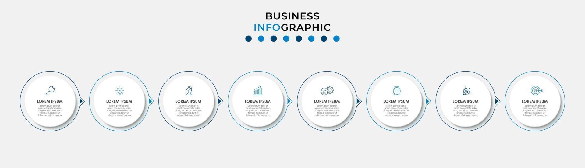 Infographic design template with icons and 8 options or steps vector
