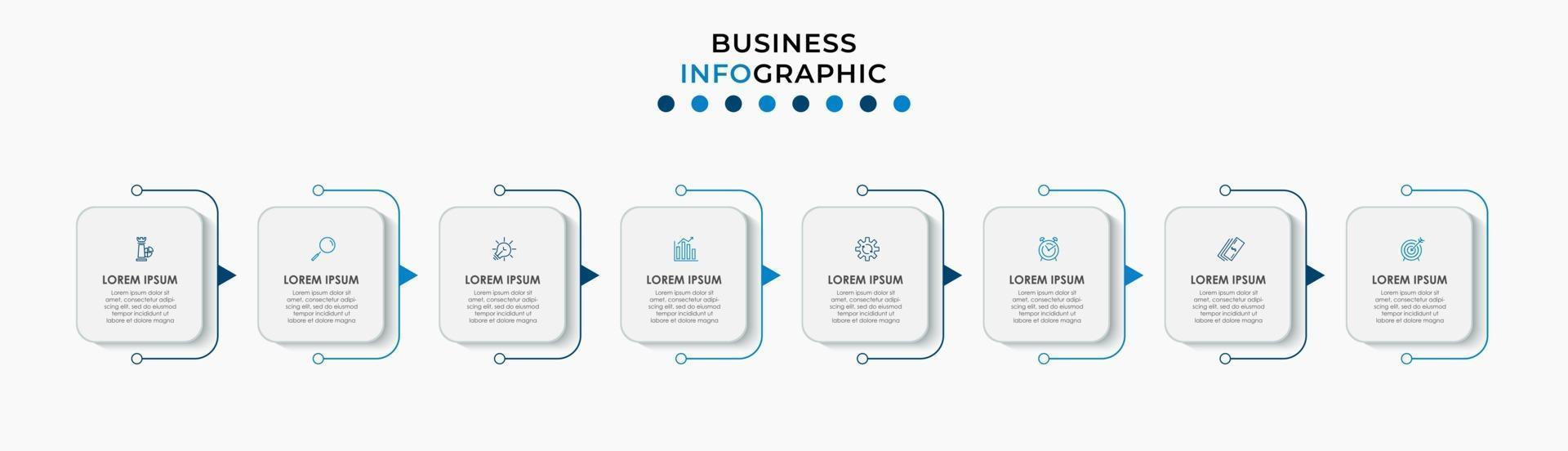 Infographic design template with icons and 8 options or steps vector