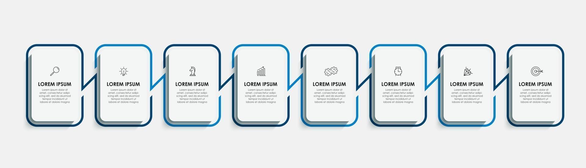 Infographic design template with icons and 8 options or steps vector