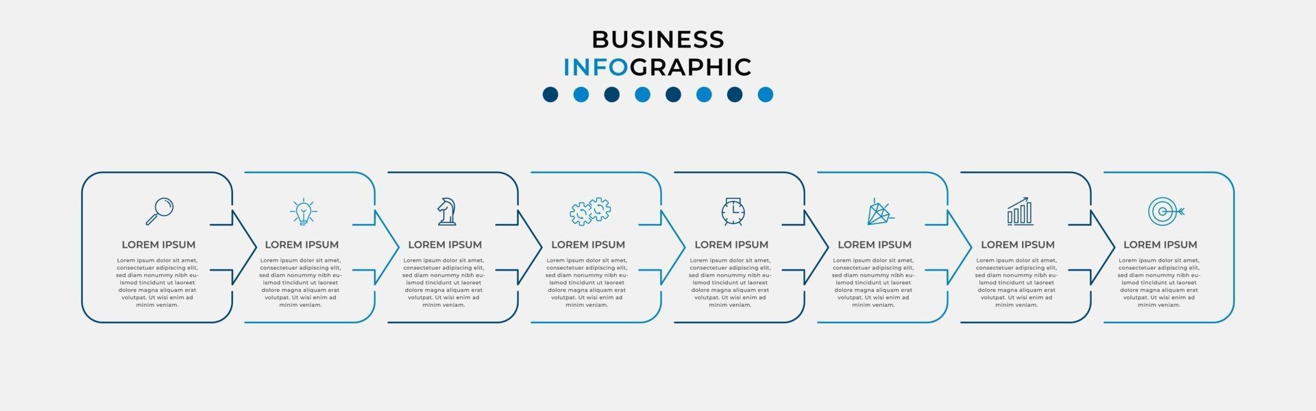 Infographic design template with icons and 8 options or steps vector