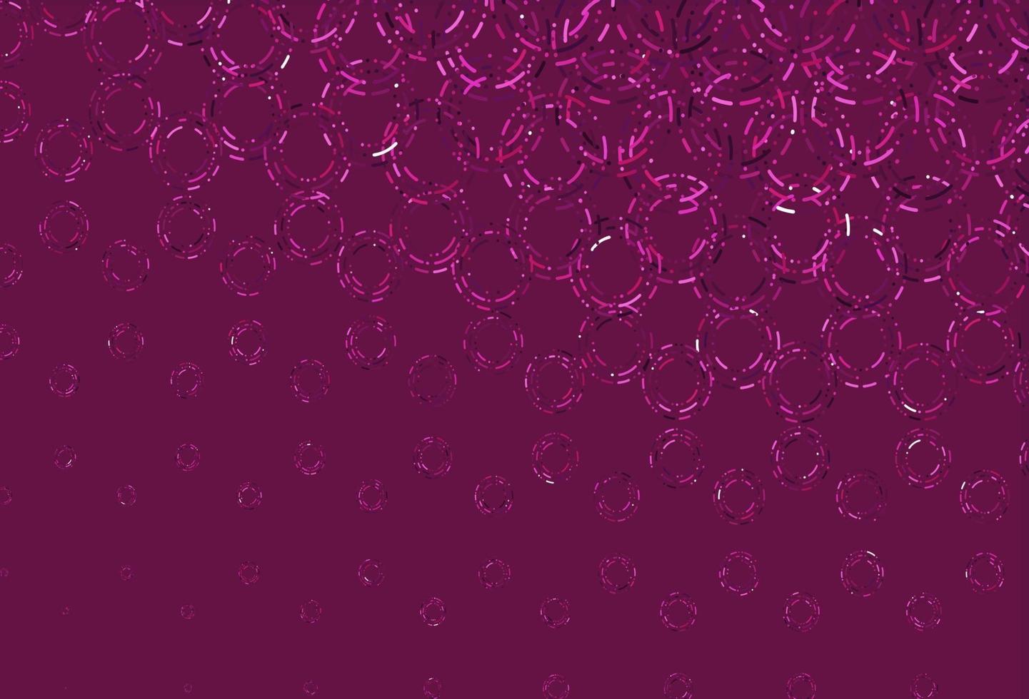 Light pink vector background with bubbles.