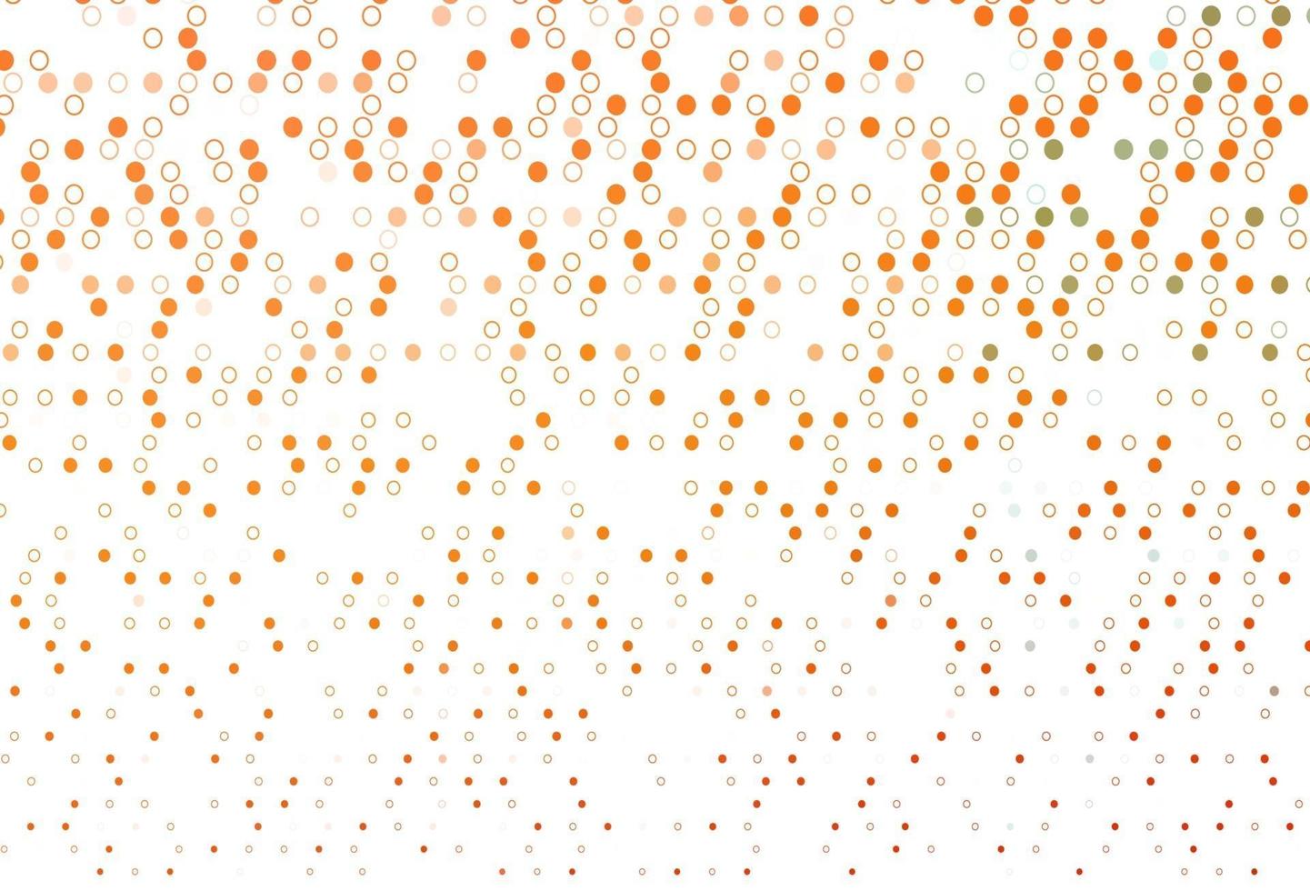Telón de fondo de vector naranja claro con puntos.
