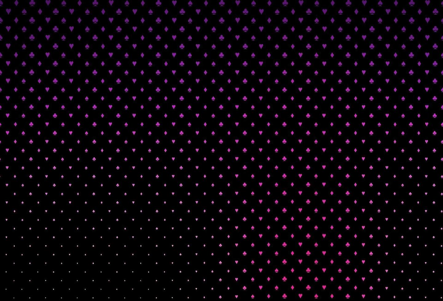 Dark pink vector background with cards signs.
