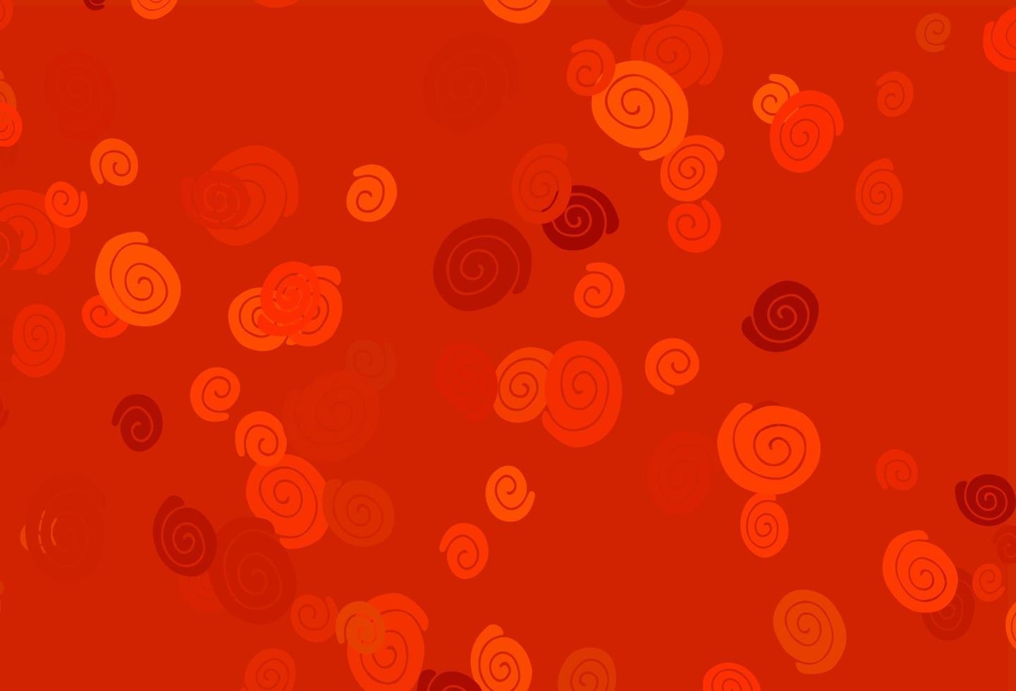 Light Orange vector background with bubble shapes.