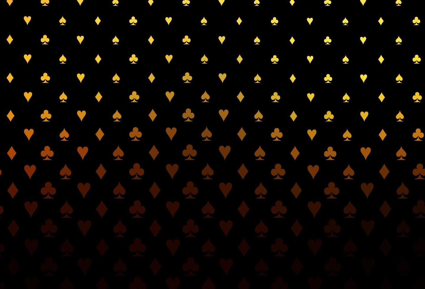 Dark orange vector background with cards signs.