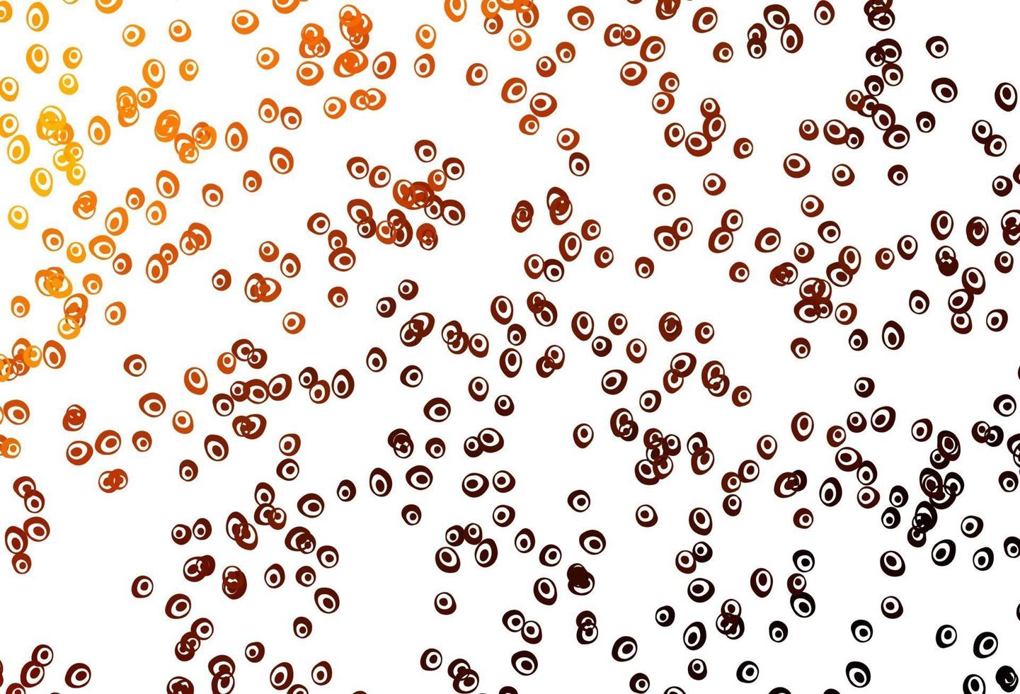 Light Orange vector background with bubbles.